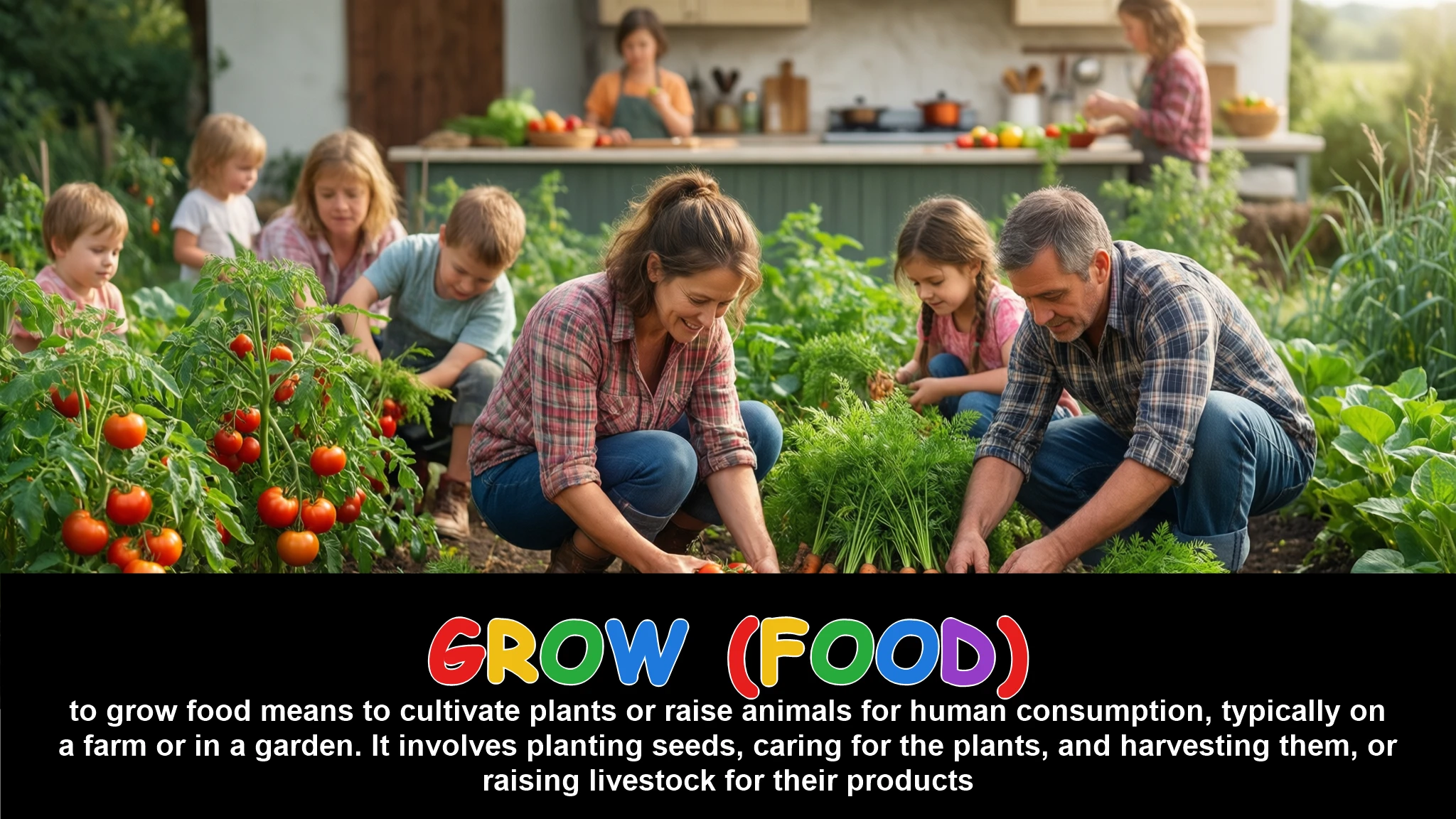English Illustration for grow (food)